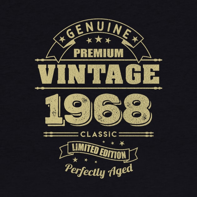 1968 vintage 50 years old birthday T-Shirt by StrangeFox